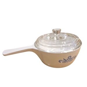 Corning Ware Blue Cornflower P-82-B 3 Cup Saucepan with Glass Lid Made in Canada